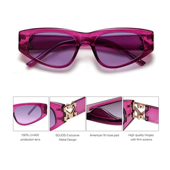 New Pink 90s Cat Eye Polarized Sunglasses for Women Trendy UV Protection